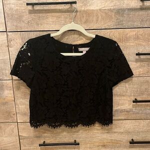 Banana Republic Black Lace Crop Top
